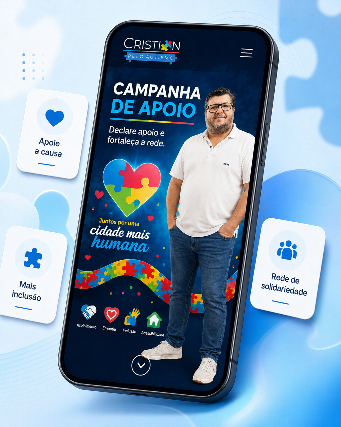 Mockup Apoie a Causa